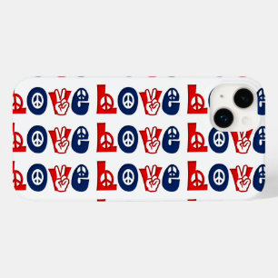 Patriottic Peace LOVE Case-Mate iPhone 14 Plus Hoesje