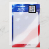Patriottic Photo Stationery Briefpapier (Voorkant / Achterkant)