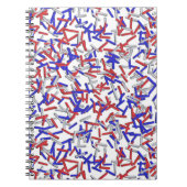 Patriottic Red White Blue Sprins Notitieboek (Voorkant)