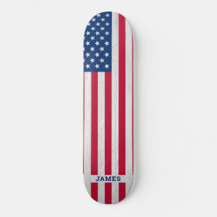 Patriottic Red White Blue USA Amerikaanse vlag Skateboard