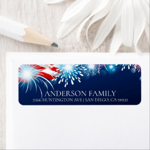 Patriottic Return Address Label