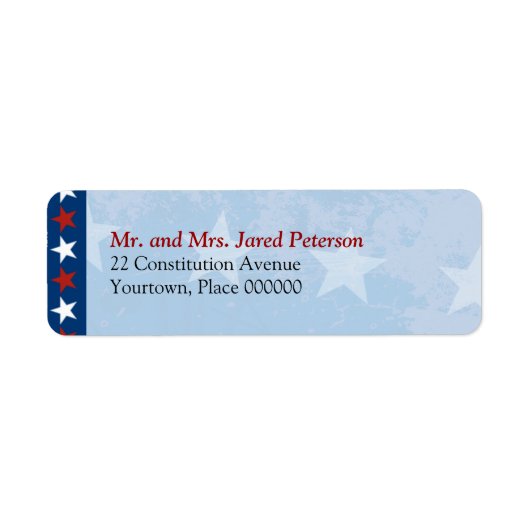 Patriottic Return Address Label (Voorkant)