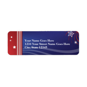 Patriottic Return Address Label