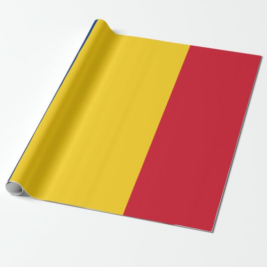 Patriottic Romania vlag Roemeens Cadeaupapier (Uitgerold)