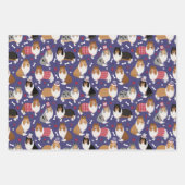 Patriottic Rough Collie Pattern Inpakpapier Vel (Voorkant)