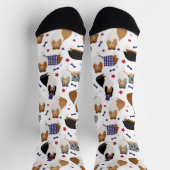 Patriottic Rough Collie Pattern Socks Sokken (Top)