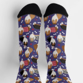 Patriottic Rough Collie Pattern Sokken (Top)
