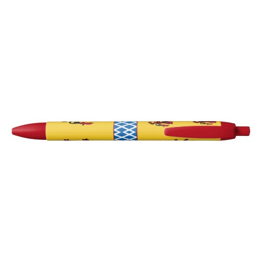 Patriottic Scotland Pen, Rampant Lion Scottish Fla Zwarte Inkt Pen (Achterkant)