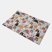Patriottic Sheltie Shetland Sheepdog Doormat Deurmat (Schuin)