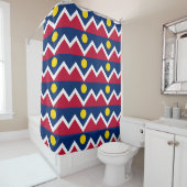 Patriottic Shower Curtain met vlag van Denver, VS Douchegordijn (In situ)