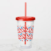 Patriottic Sprinkles Pattern Acryl Drinkbeker (Rechts)