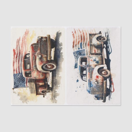 Patriottic Truck Tissuepapier (Voorkant)