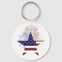 Patriottic US Keyring