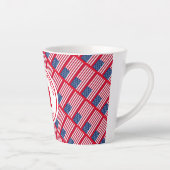Patriottic USA American Flag Monogram Latte Mok (Rechts)