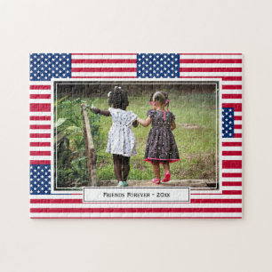 Patriottic USA AMERICAN Flag Photo Legpuzzel