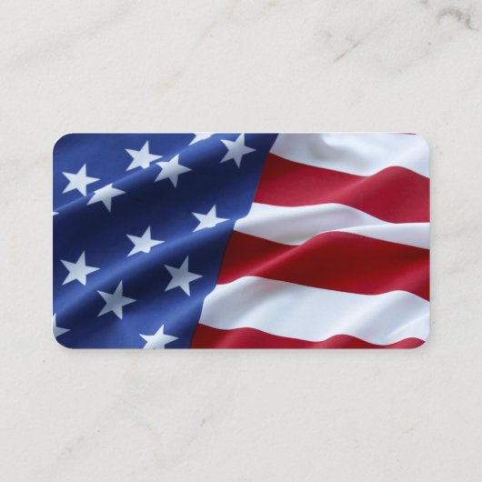 Patriottic USA American Flag Professional Visitekaartje (Achterkant)