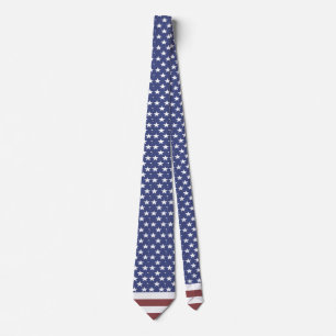 Patriottic USA American Flag Red Blue America Stropdas