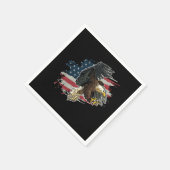 Patriottic USA Flag Bald Eagle Servet (Hoek)