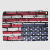 Patriottic USA Flag Golfhanddoek (Horizontaal)