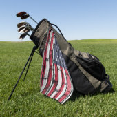 Patriottic USA Flag Golfhanddoek (Groen)
