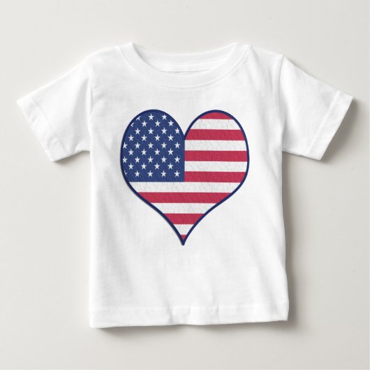 Patriottic USA Flag Heart Home of the Brave (Voorkant)