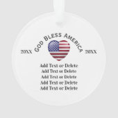 Patriottic USA Flag Ornament (achterkant)