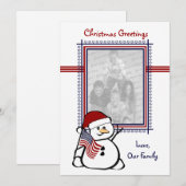 Patriottic USA Kerstmis Feestdagenkaart (Voorkant / Achterkant)