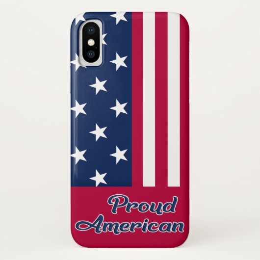 Patriottic USA vlag trots Amerikaans rood wit Case-Mate iPhone Case (Achterkant)
