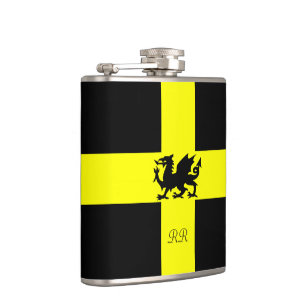 Patriottic Wales Dragon St Davids Hip Flask Heupfles