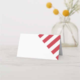 Patriottic Wedding Folded Place Card