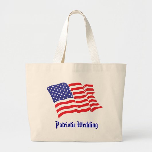 Patriottic Wedding Grote Tote Bag (Voorkant)