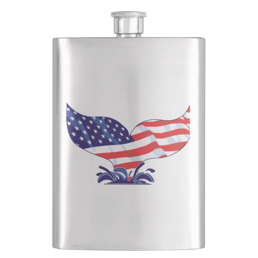 Patriottic Whale Tail Heupfles (Voorkant)