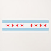 Patriottic Yoga Mats met vlag van Chicago City, Ve Yogamat (Achterkant (horizontaal))
