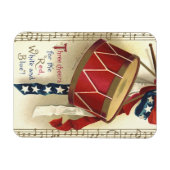  patriotticum, drums met muzieknotities magneet (Horizontaal)