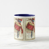  patriotticum, drums met muzieknotities mok (Midden)