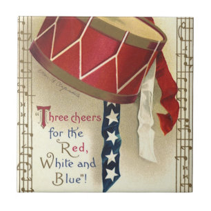  patriotticum, drums met muzieknotities tegeltje