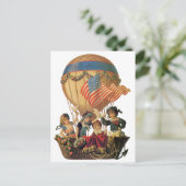 patriotticum, kinderen in een luchtballon briefkaart (Staand voorkant)