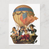 patriotticum, kinderen in een luchtballon briefkaart (Voorkant)