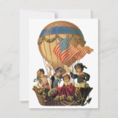  patriotticum, kinderen in een luchtballon kaart (Voorkant)