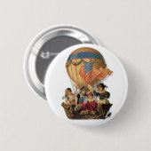  patriotticum, kinderen in een luchtballon ronde button 5,7 cm (Voorkant /achterkant)