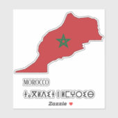Patriotticum van de Marokkaanse vlag Sticker (Vel)