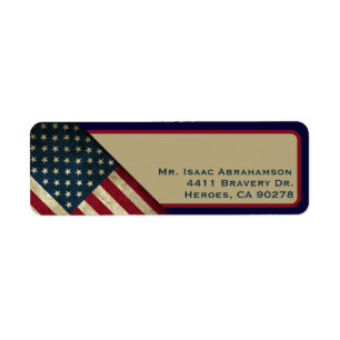 Patriottieke Amerikaanse Vlag Retouradres Label