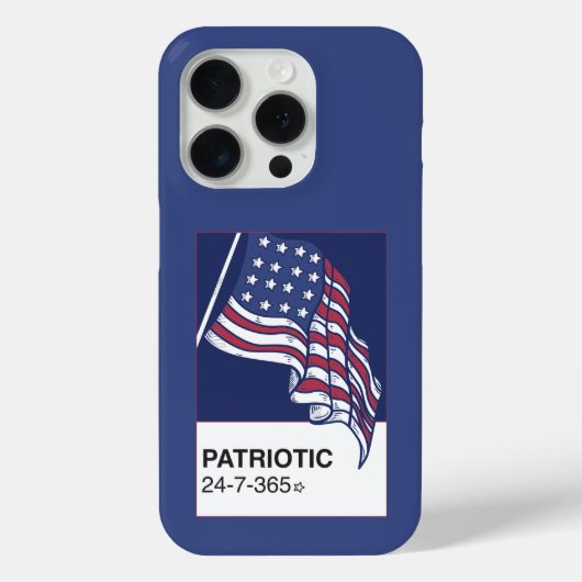 Patriottisch 24/7/365 Case-Mate iPhone case (Achterkant)