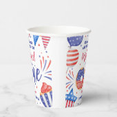 Patriottisch 4 juli 1 Verjaardagsfeest Papieren Bekers (Rechts)
