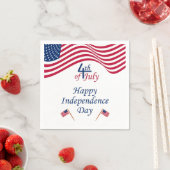 Patriottisch 4 juli Amerikaanse vlag Servet (Insitu)