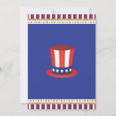 Patriottisch 4 juli Baby shower rood wit en gepast Kaart (Achterkant)