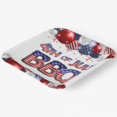 Patriottisch 4 juli BBQ Papieren Bordje (Gebogen)