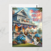 Patriottisch 4 juli Briefkaart (Voorkant / Achterkant)