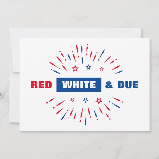 Patriottisch 4 juli rood wit en dankzij Baby showe Bedankkaart (Achterkant)