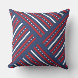 Patriottisch, 4 juli, sterren & Stripes Buitenkussen